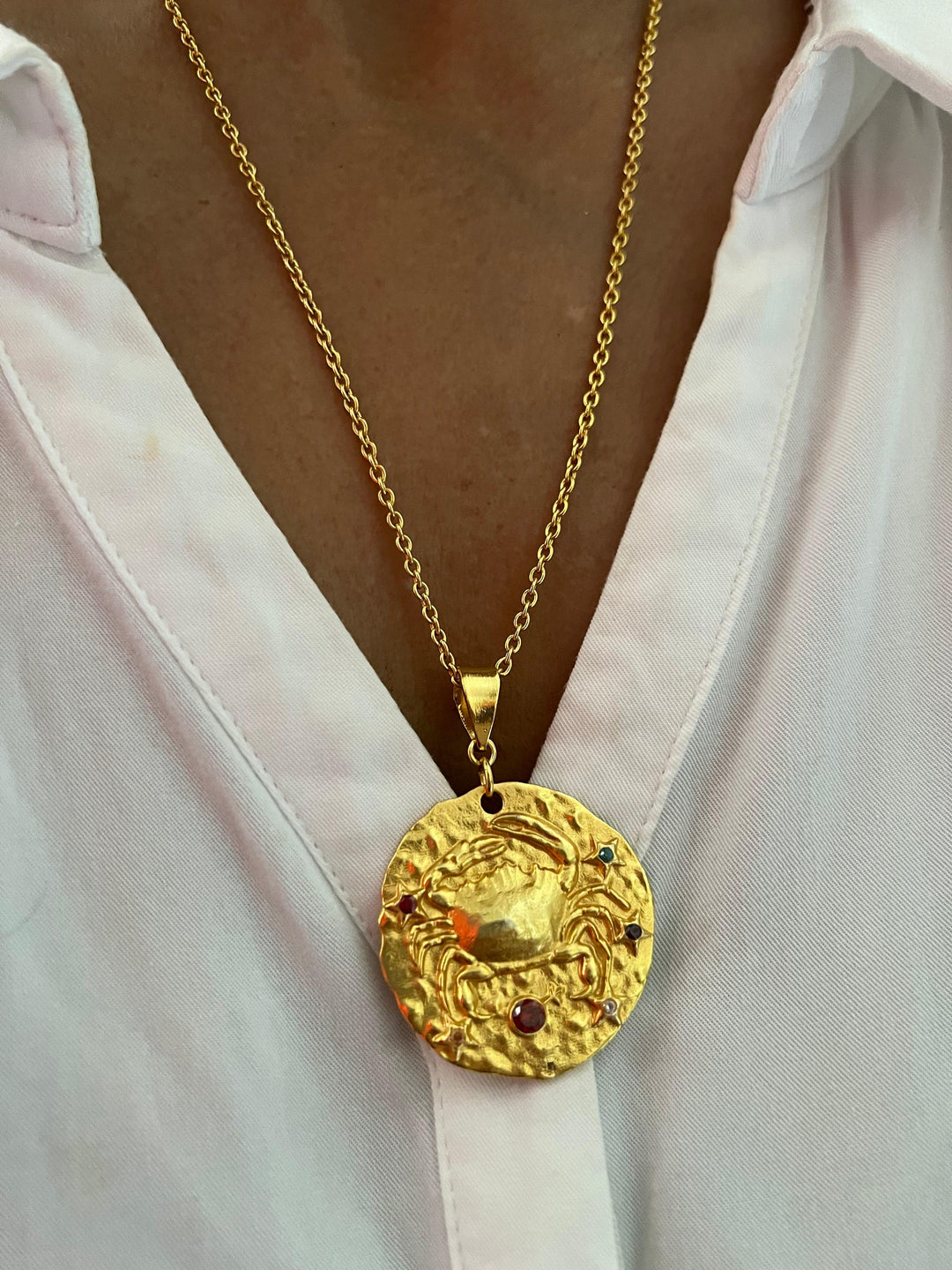 Statement Cancer Pendant Necklace - SHIVKA