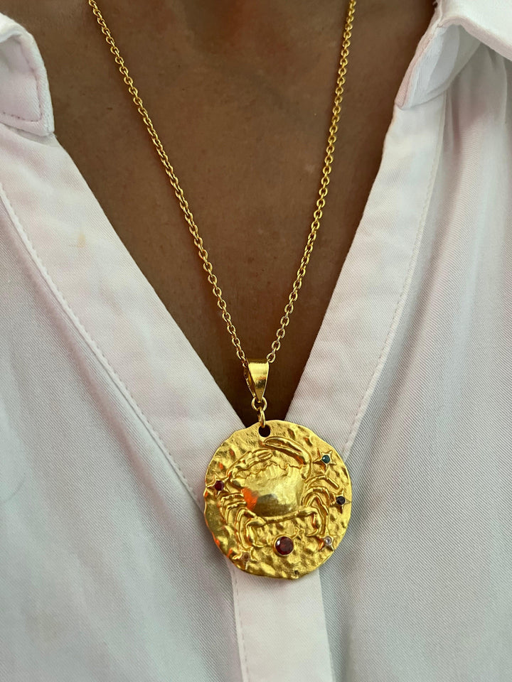Statement Cancer Pendant Necklace - SHIVKA