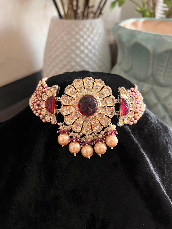 Gorgeous Kundan Choker with Statement Earrings - SHIVKA