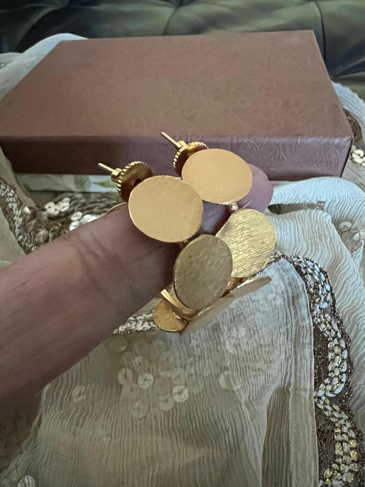 Statement Gold Tone Hoops - SHIVKA