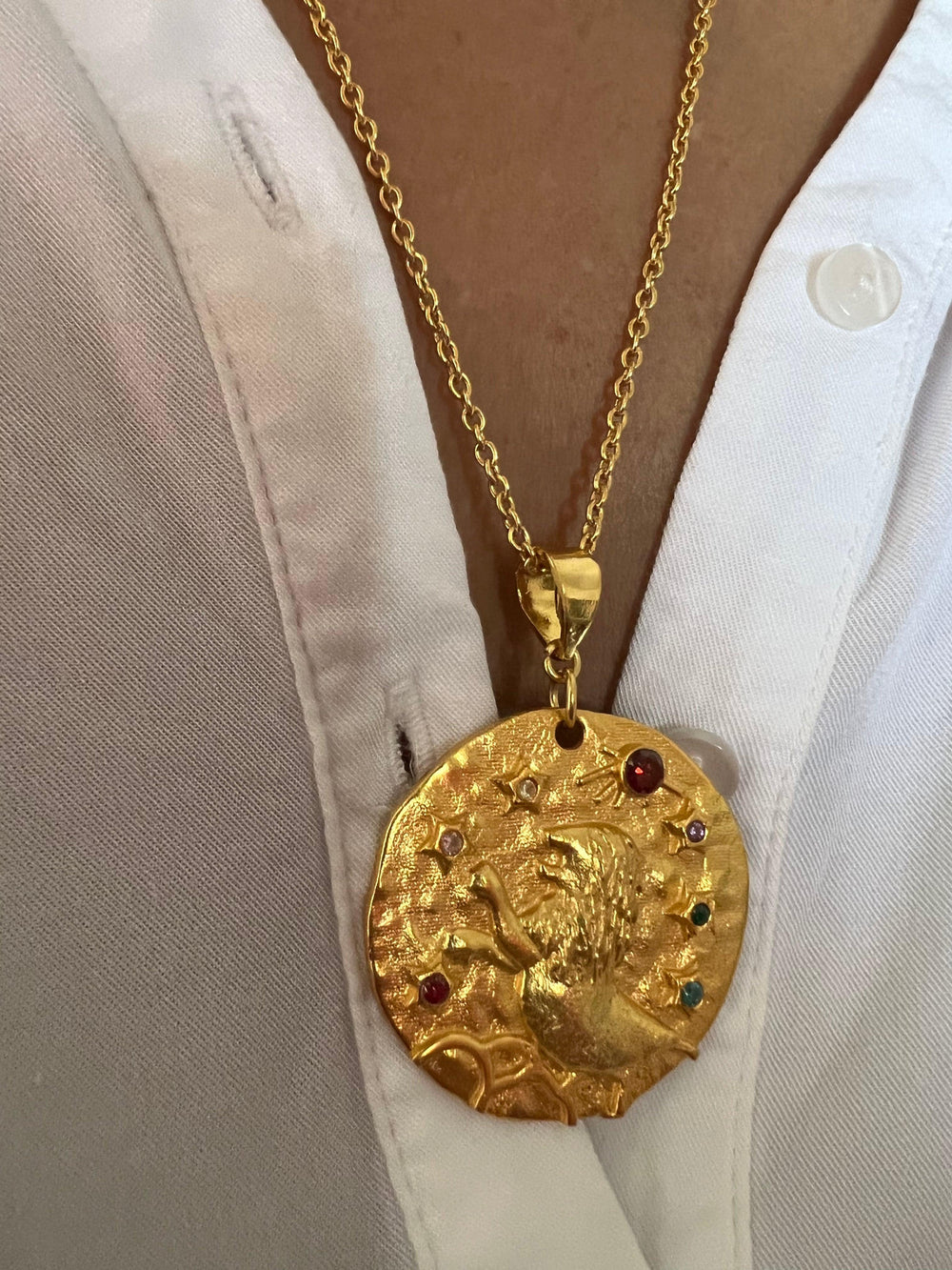 Statement Leo Pendant Necklace - SHIVKA