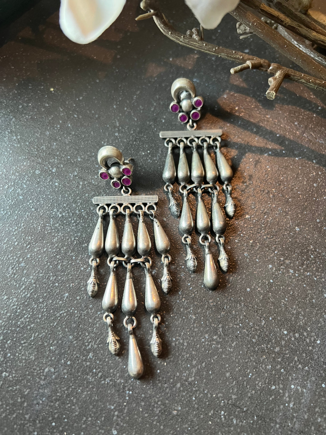 Dancing Doll Sterling Silver Long Earrings