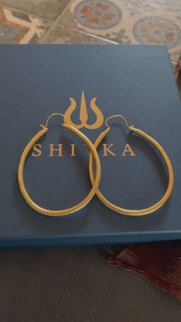 Designer Bold and Beautiful Pearl Hoops