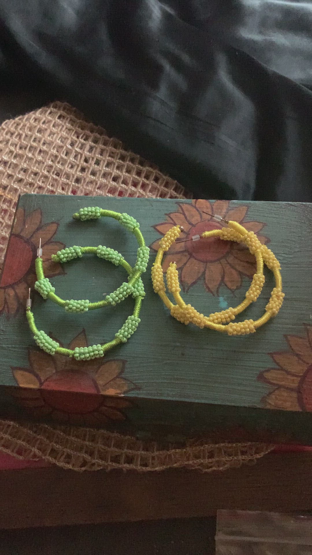 Classic Beaded Hoops