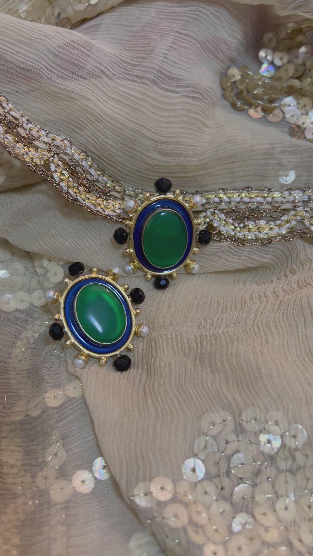 Statement Pearl and Stone Studs