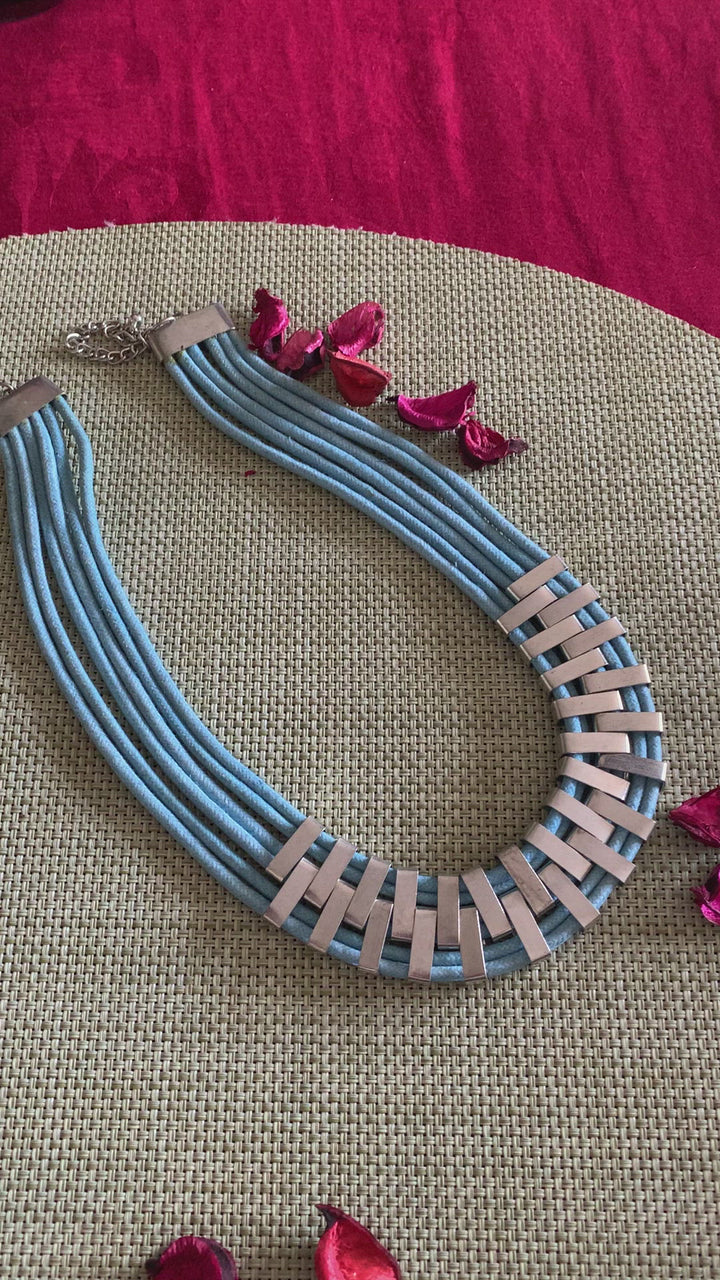 Light Blue Trendy Necklace