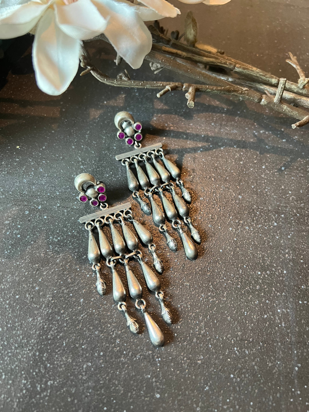 Dancing Doll Sterling Silver Long Earrings