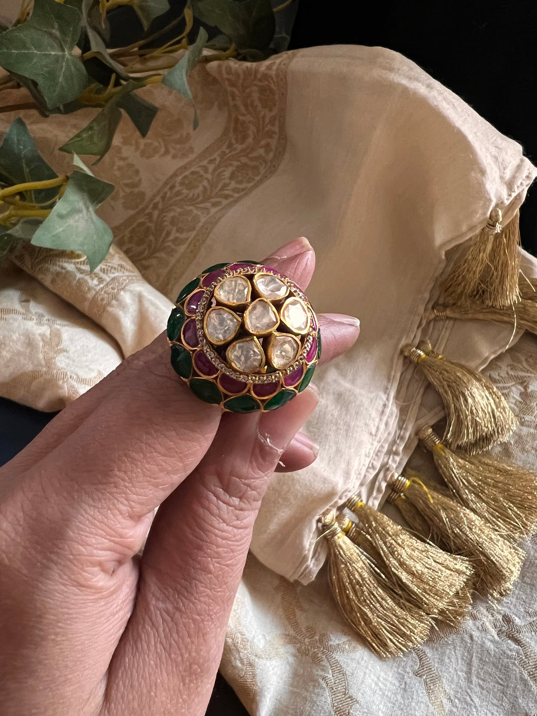 Designer Bridal Kundan Ring