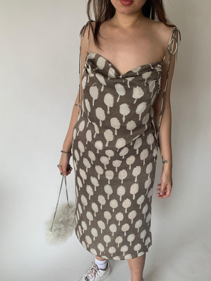 String Tie Long Dress - SHIVKA