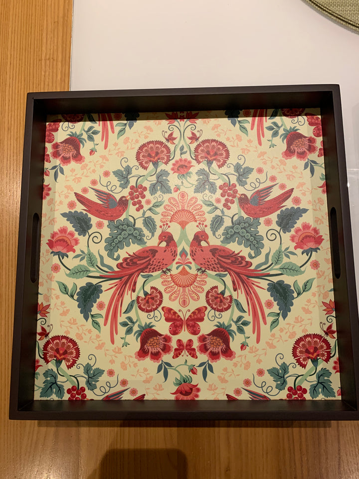 Designer Peacock Wooden Tray