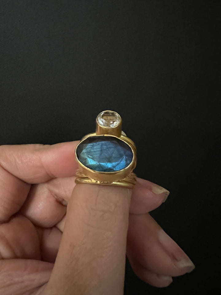 Natural Labradorite Ring