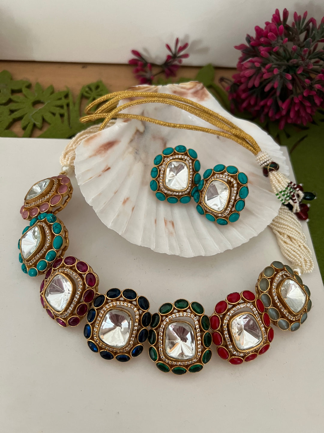 SHIVKA Designer Choker with Earrings