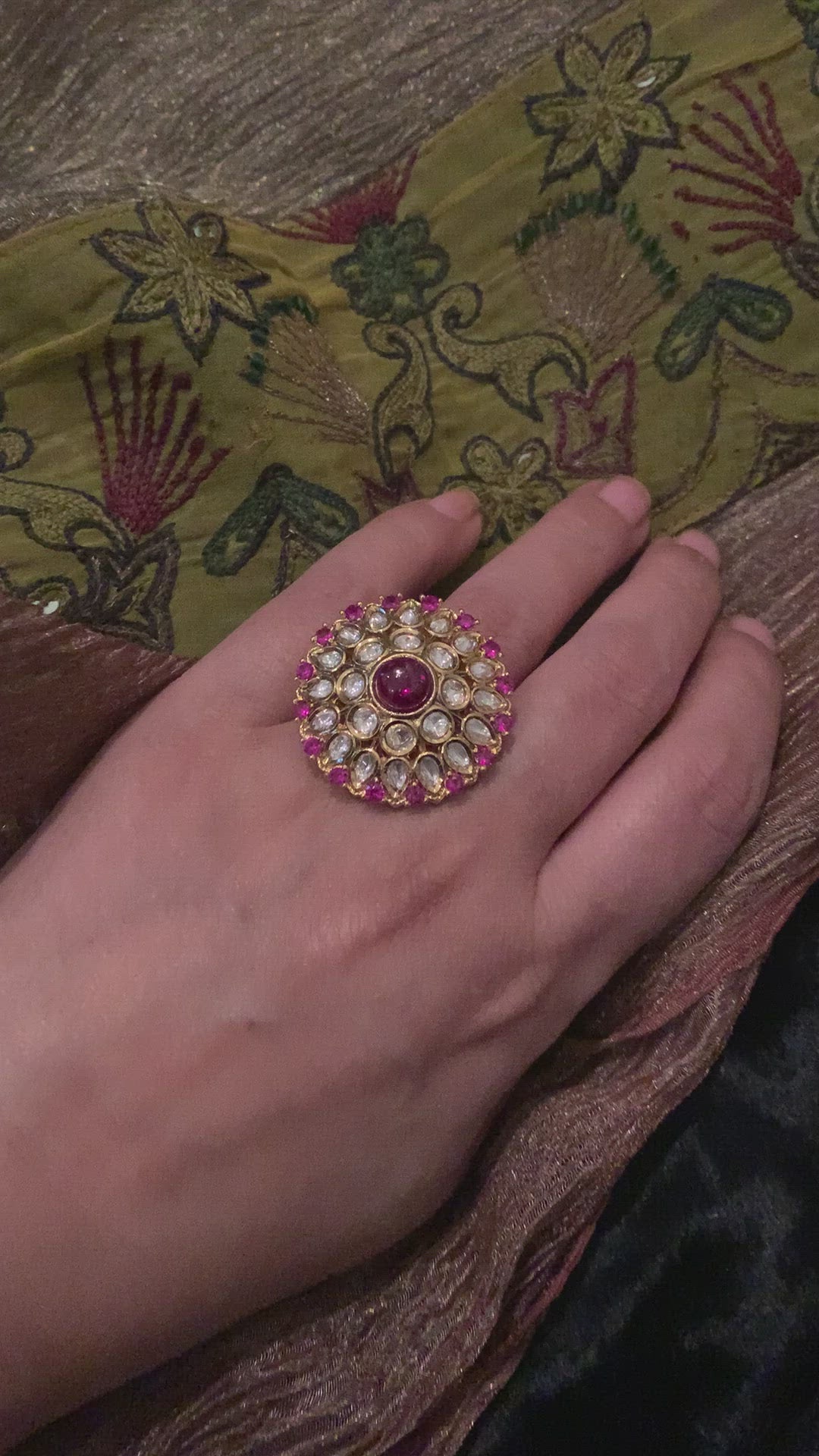 Ruby Kundan Ring