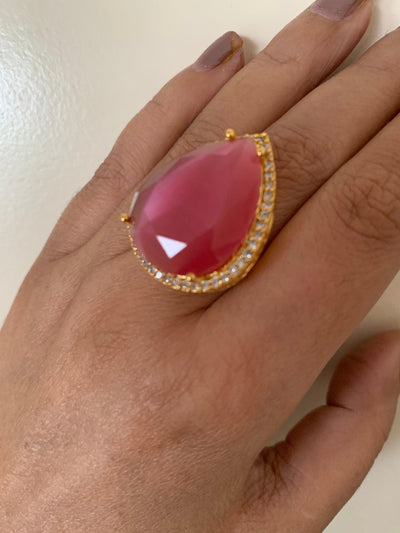 Pink Gemstone Ring - SHIVKA