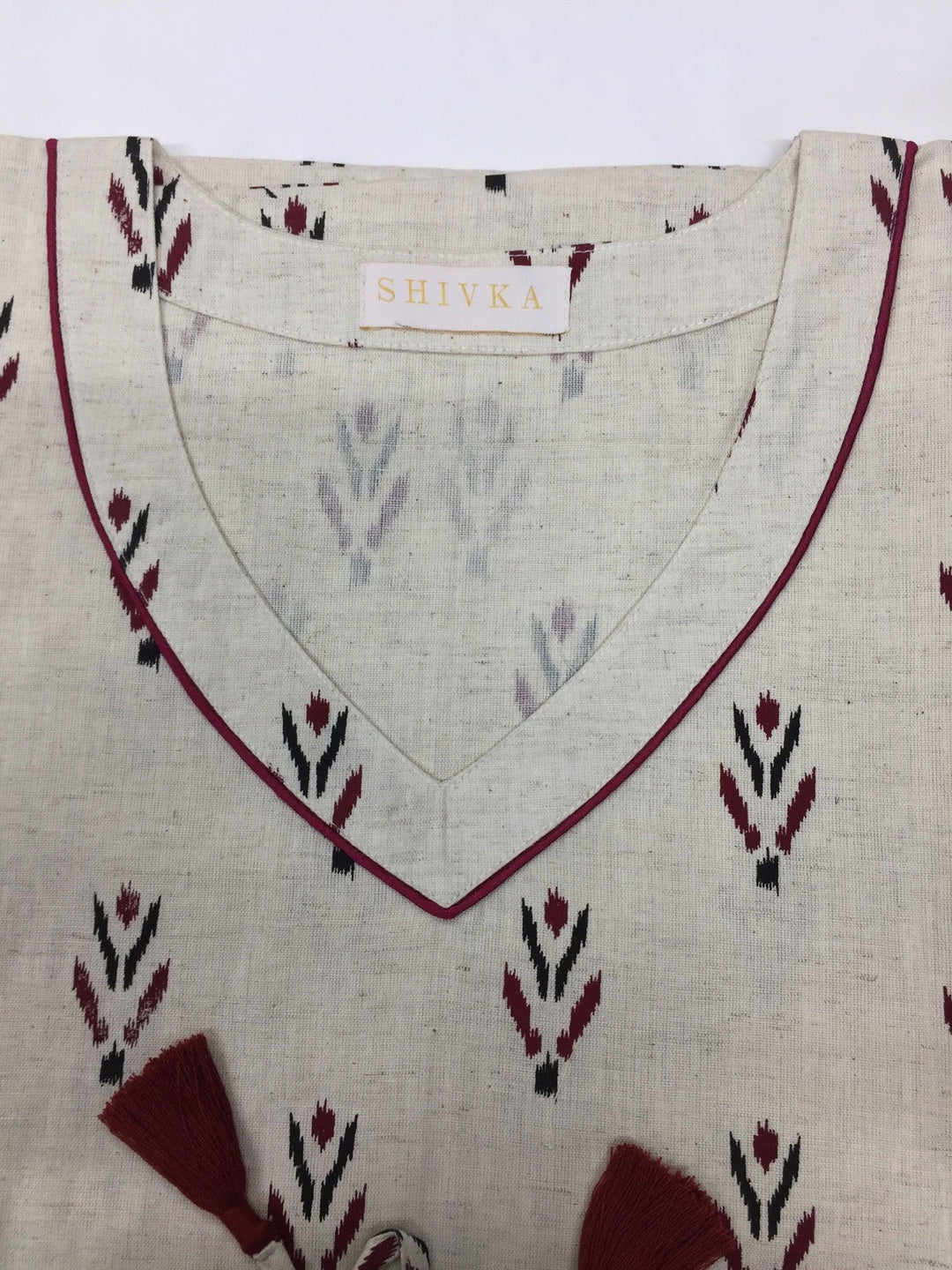 Indian Print Cotton Kaftan - SHIVKA