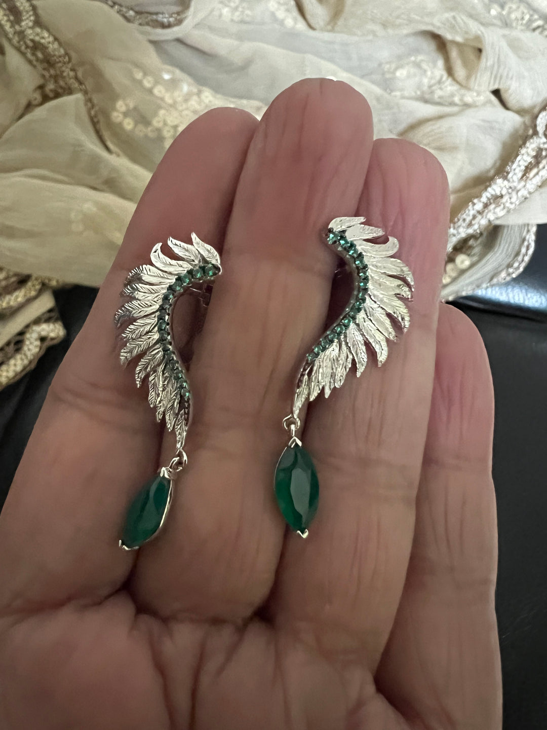 Elegant Agate Stone 925 Silver Pendant Chain Necklace Set | SHIVKA | Lightweight Dinner Jewelry