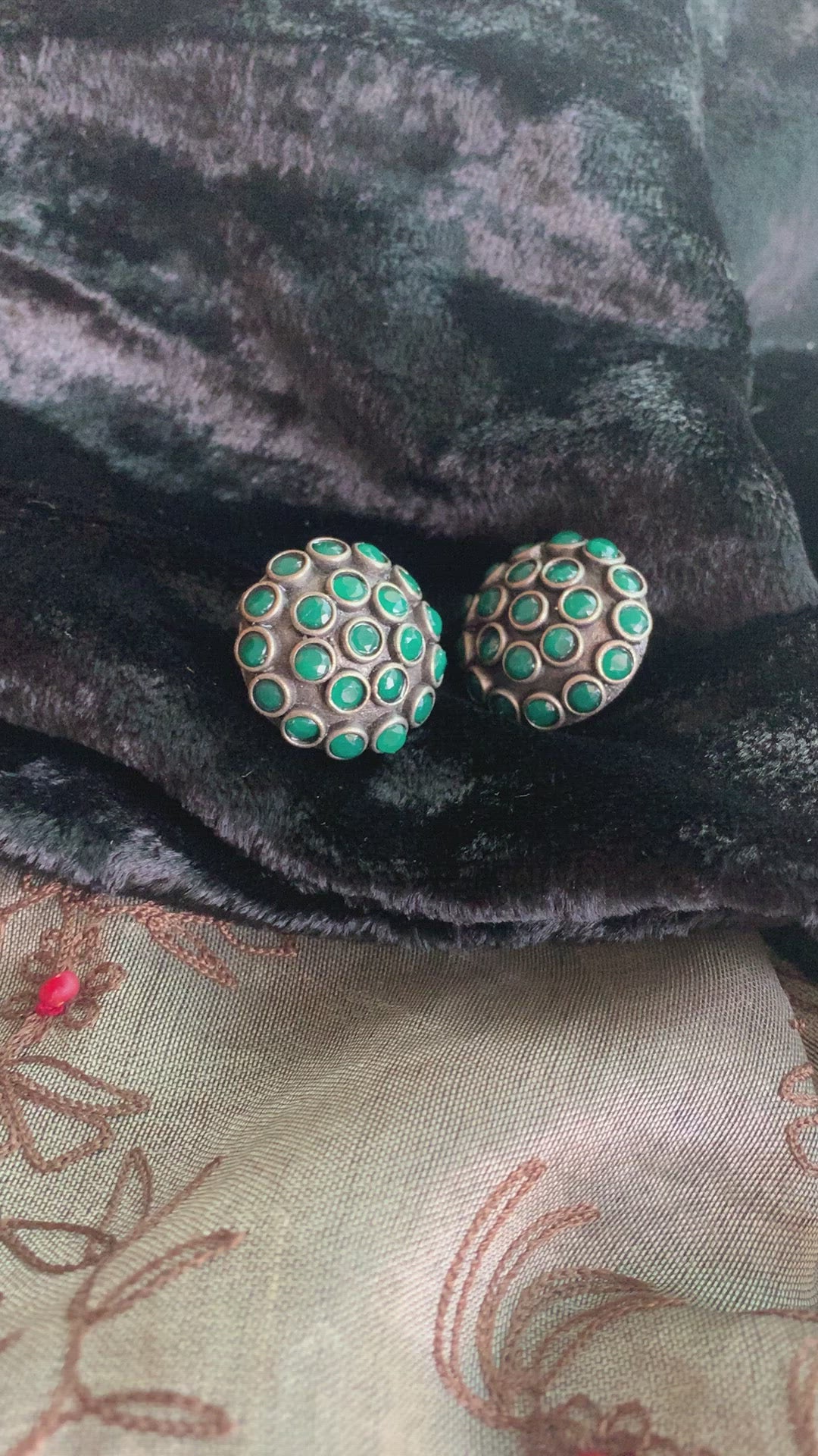 Round Stone Studs