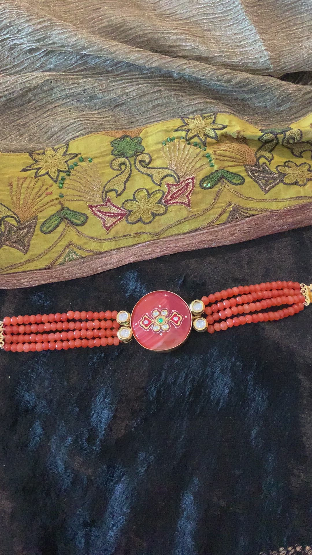 Orange Bead Affair Bracelet