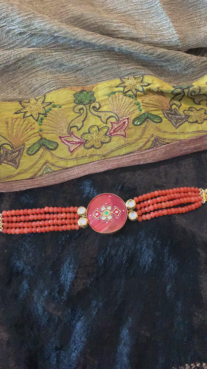 Orange Bead Affair Bracelet