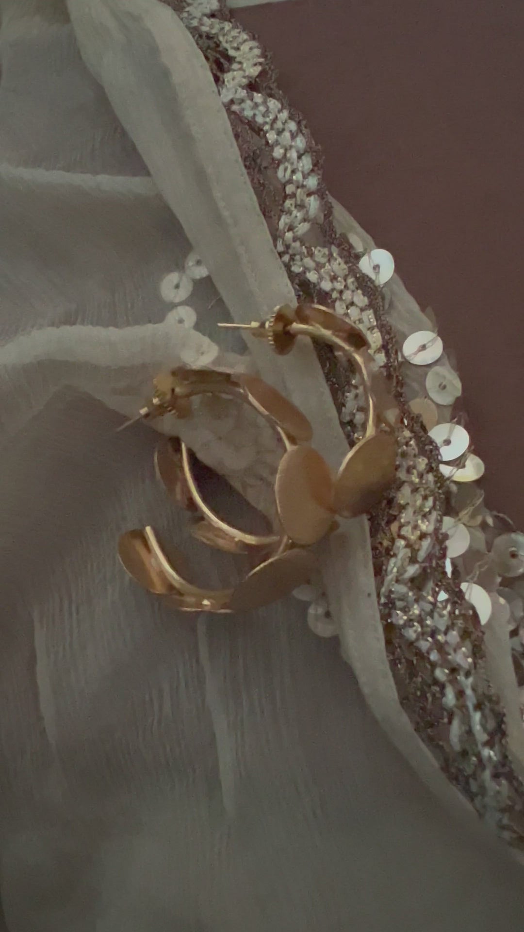 Statement Gold Tone Hoop Studs