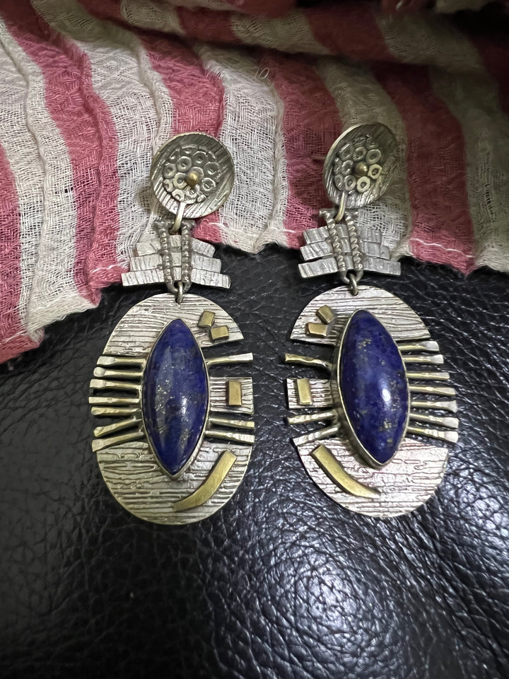 Vintage Lapis Lazuli Earrings