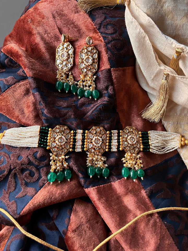 Bridal Kundan Choker Necklace with Studs