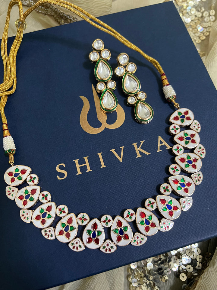 Timeless Kundan Necklace with Statement Earrings