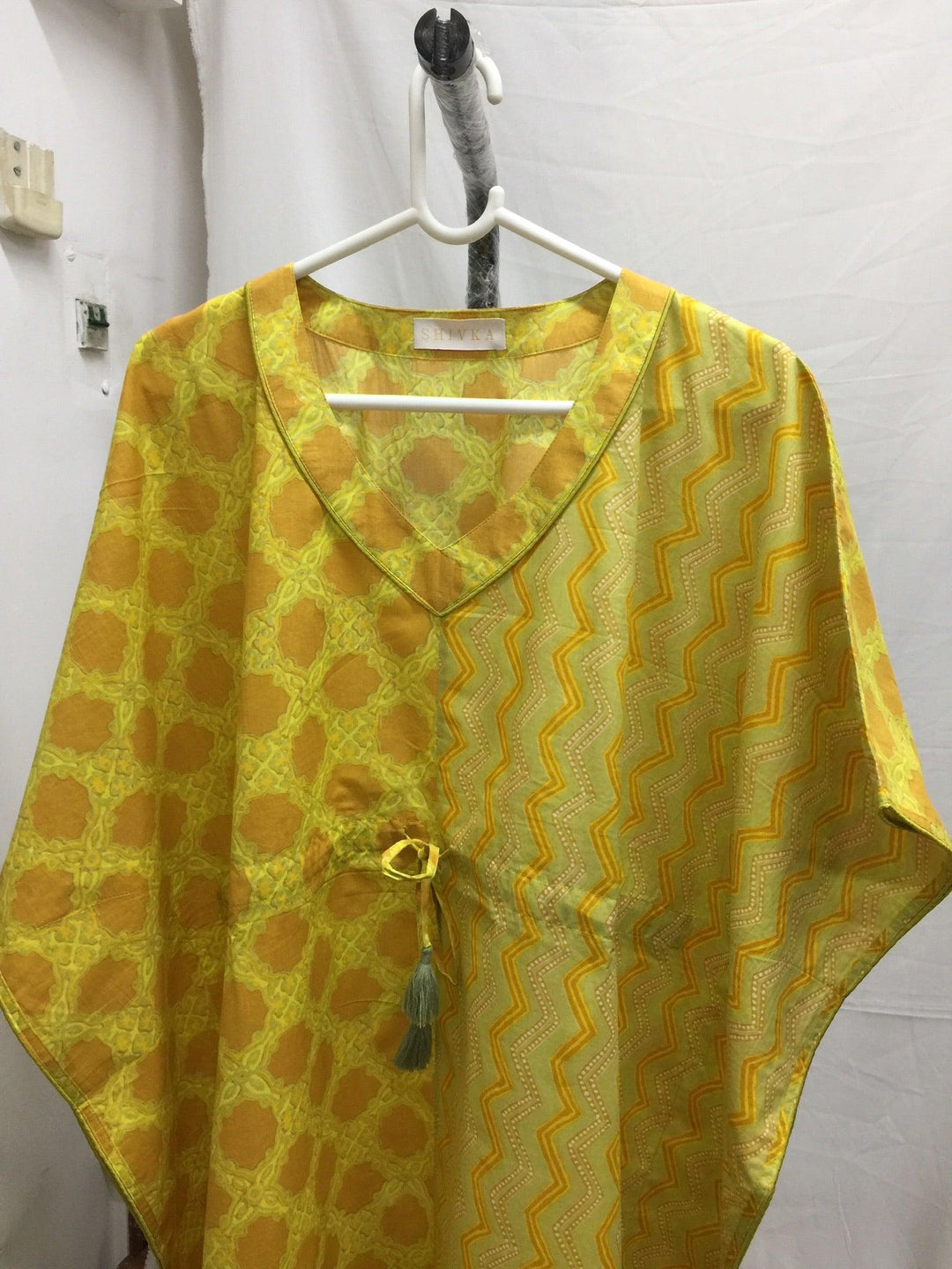 Indian Print Cotton Kaftan - SHIVKA