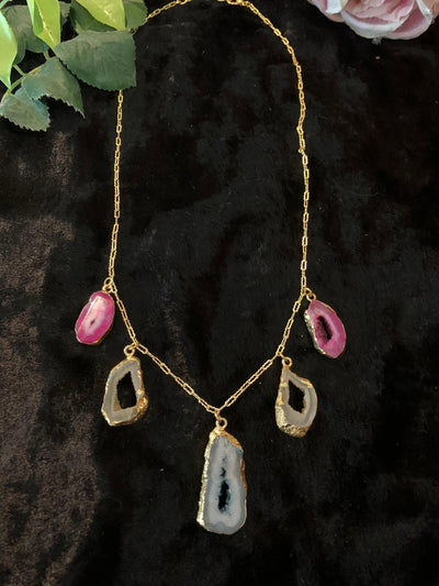 Multi Colour Stone  Necklace - SHIVKA