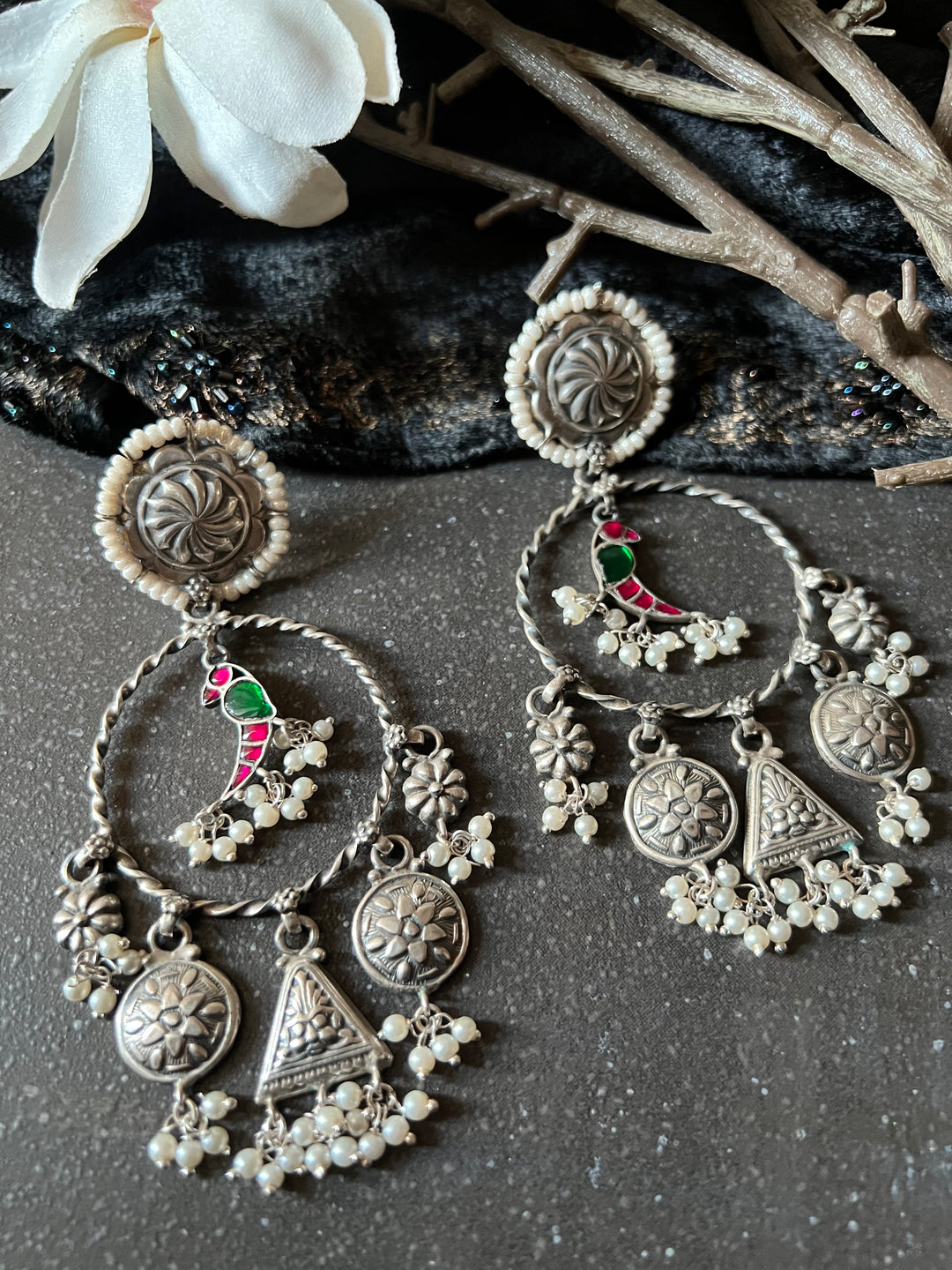 Designer Pure 925 Silver Earrings