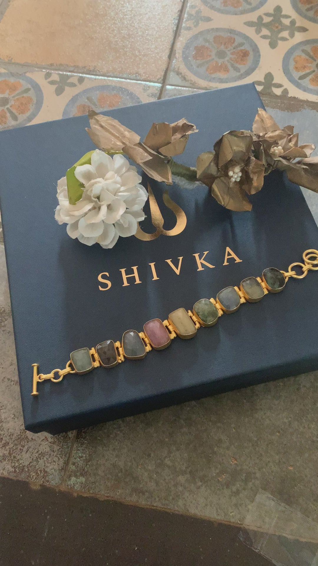 Statement Multicoloured Gemstones Bracelet