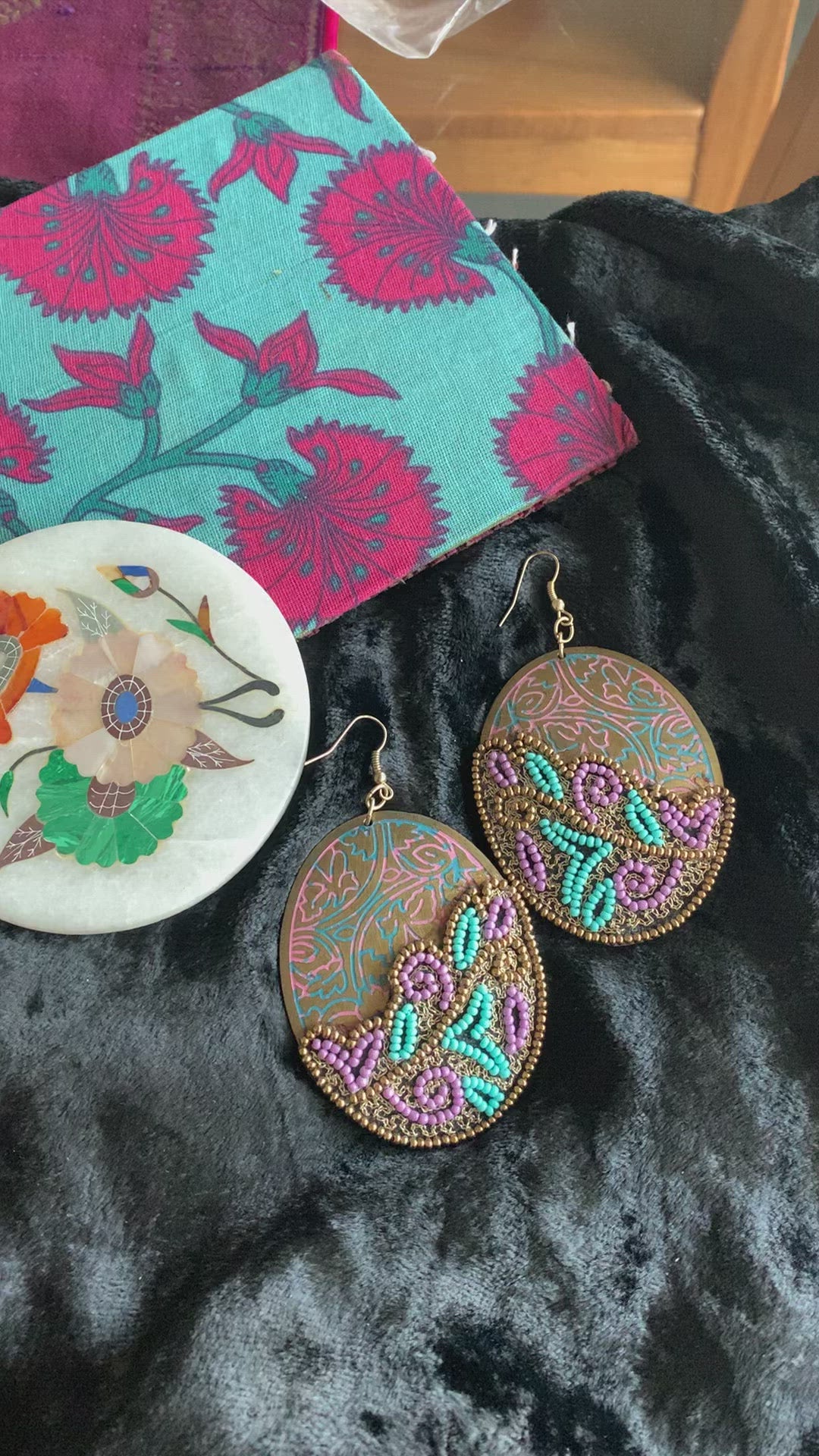 Antique Embroidery Earrings