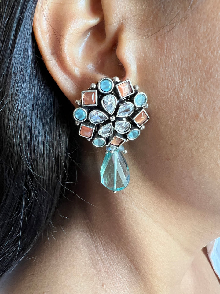 Antique Green Amethyst Earrings