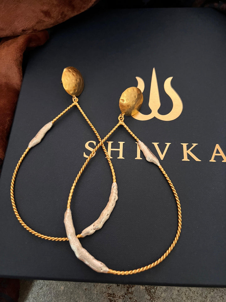 Statement Designer Long Danglers - SHIVKA