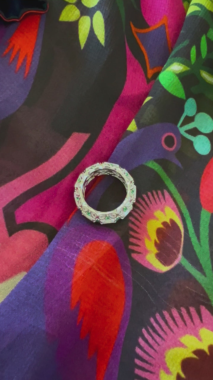 Designer Pure Silver Cubic Zirconia Ring