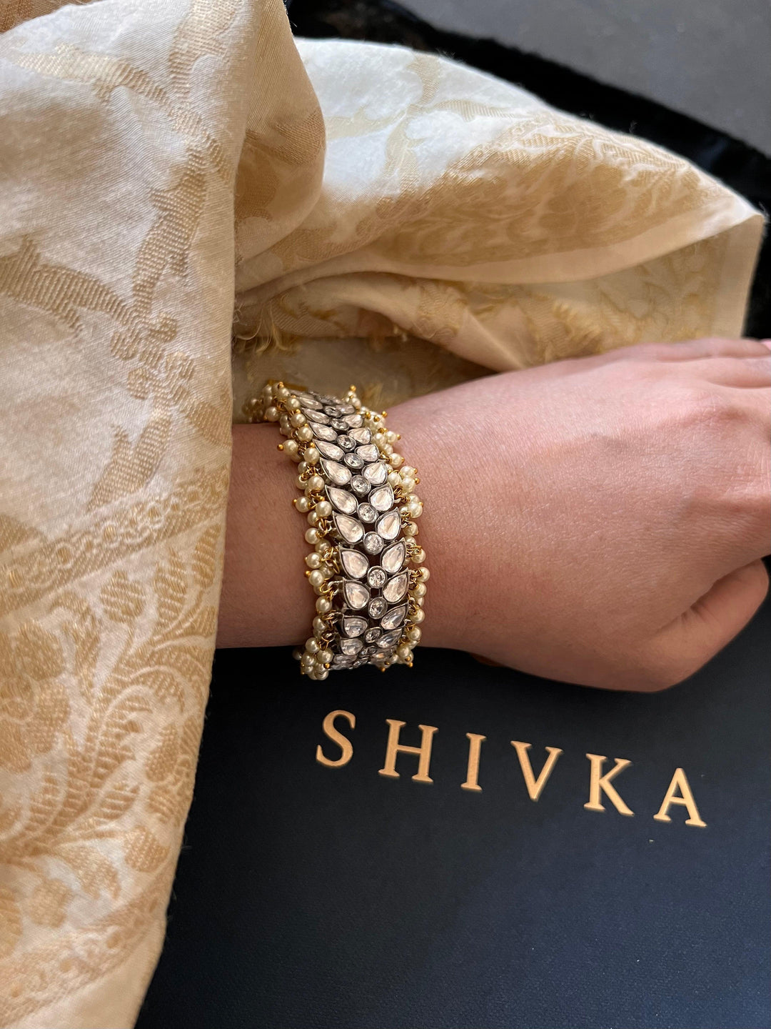 Scintillating Faux Diamond Bracelet - SHIVKA