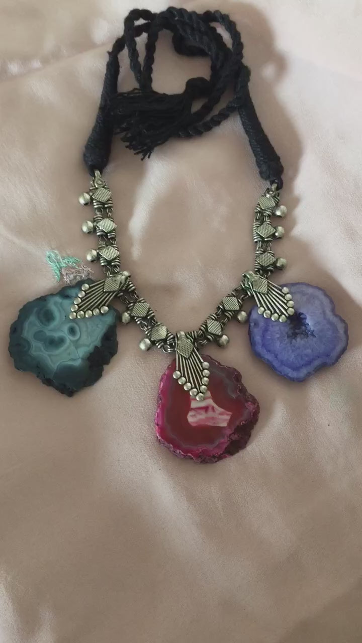 Trendy Raw Stones Necklace