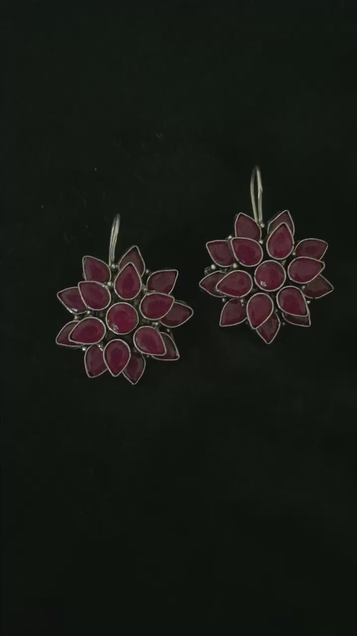 Antique Deep Red Earrings