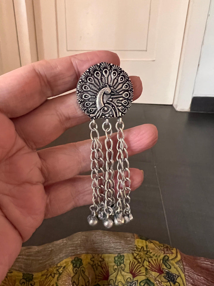 Tasseled Peacock Earrings - SHIVKA