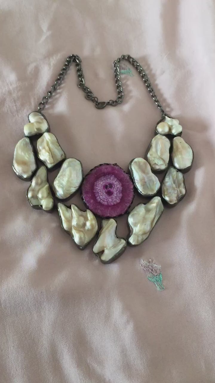 Statement Baroque Pearl Necklace