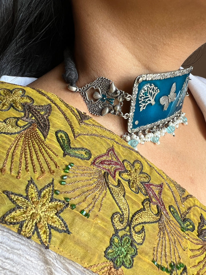 Antique Enamelled Choker