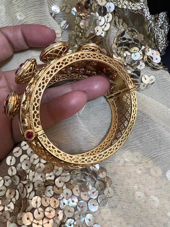 Statement Wedding Kundan Cuff - SHIVKA