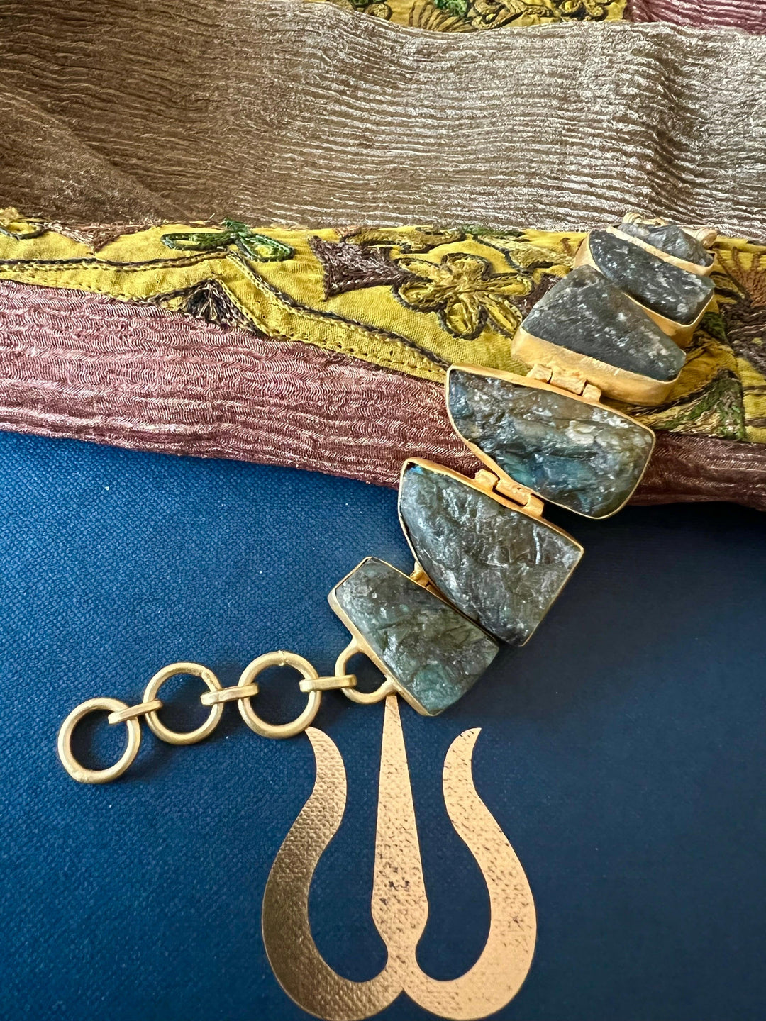 Raw Uncut Labradorite Bracelet - SHIVKA