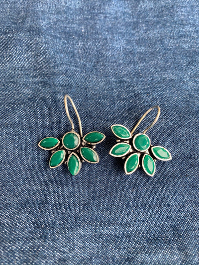 Floral Green Earrings - SHIVKA