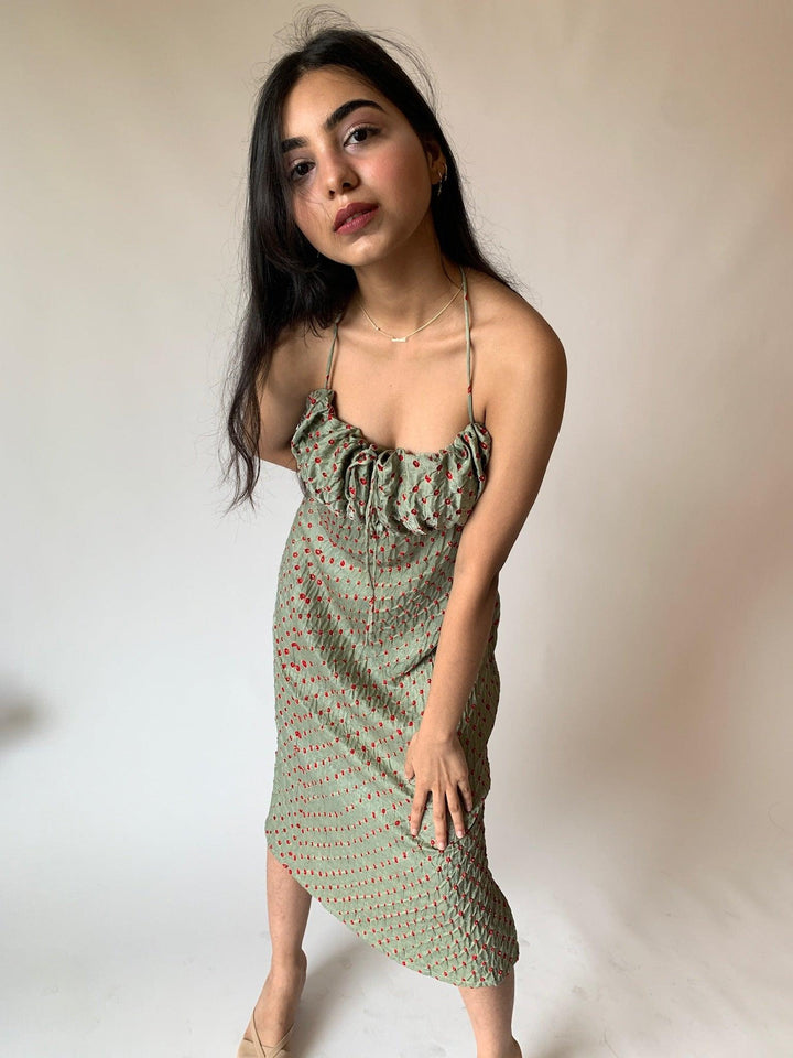 String Tie Midi Dress - SHIVKA