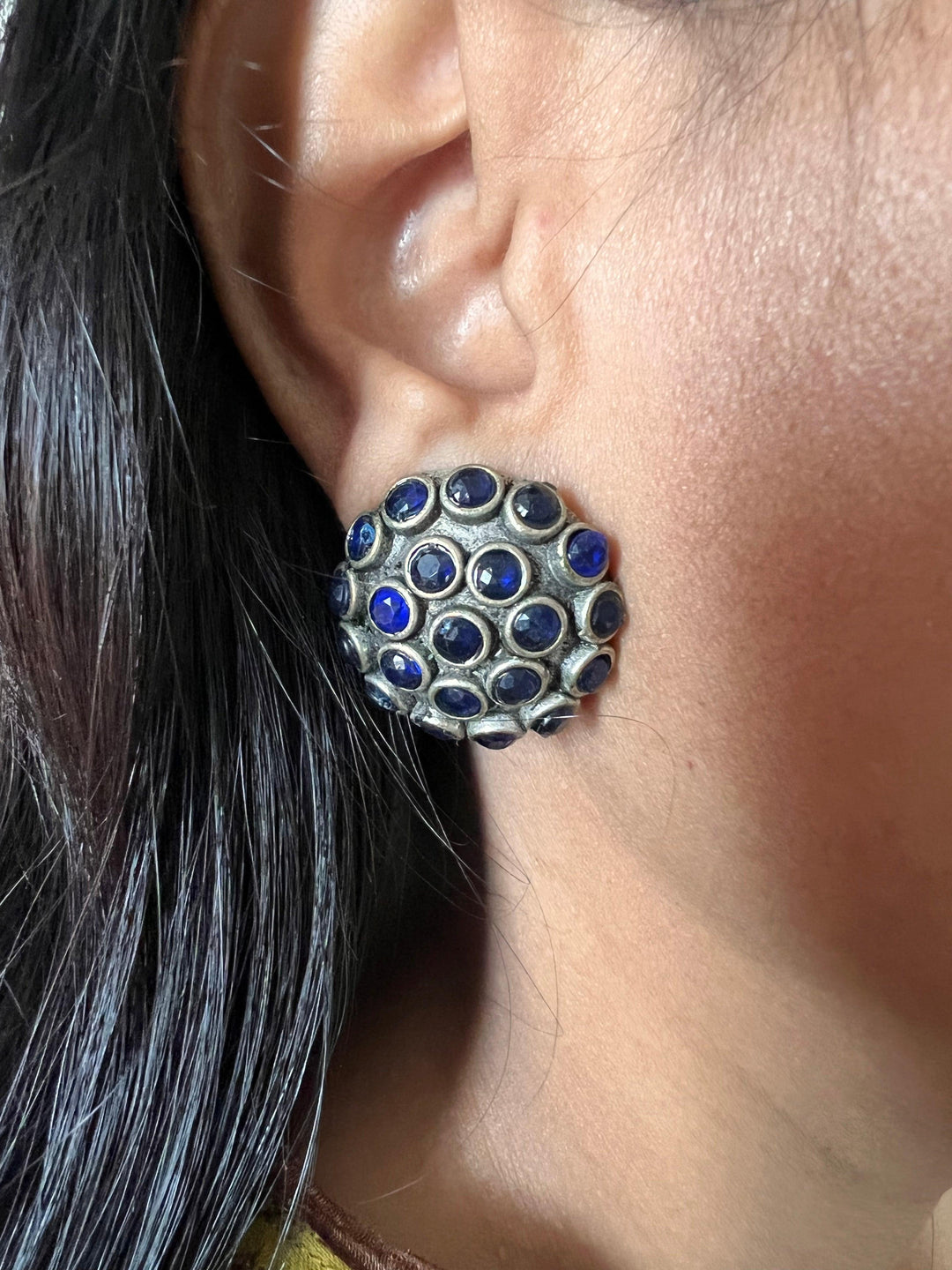 Round Stone Studs - SHIVKA