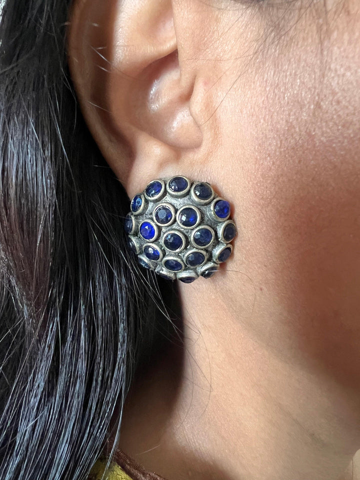 Round Stone Studs - SHIVKA