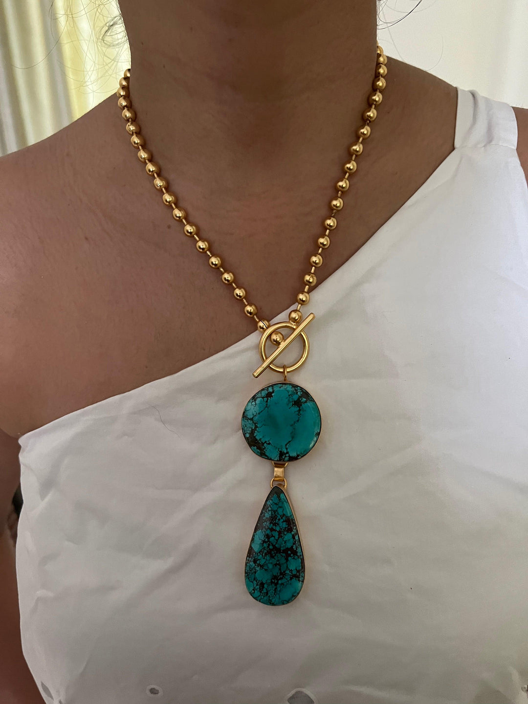 Statement Turquoise Necklace - SHIVKA