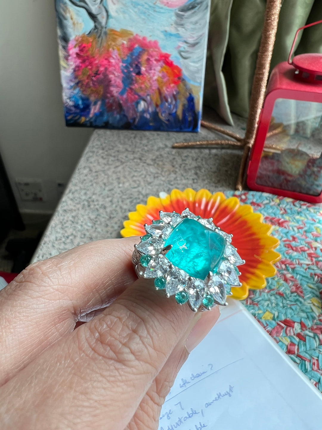 Designer Pure Silver Cubic Zirconia Ring