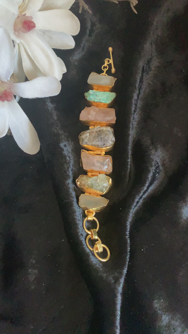 Statement Multi Gemstones Bracelet